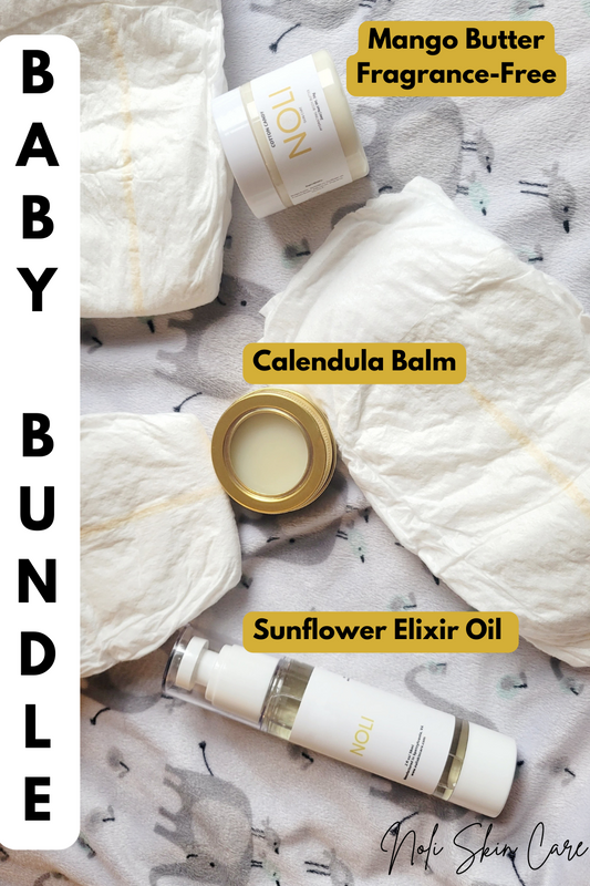 Fragrance-Free Coconut-Free Baby Skincare Starter Bundle – Calendula Mango Butter