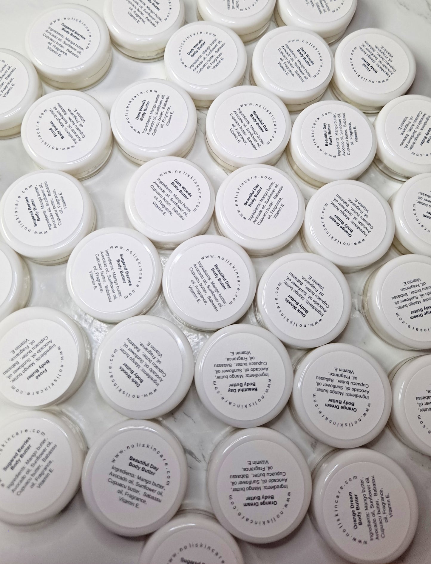Body butter samples perfect for gifts, wedding favors, birthday favors, sensitive skin and eczema
